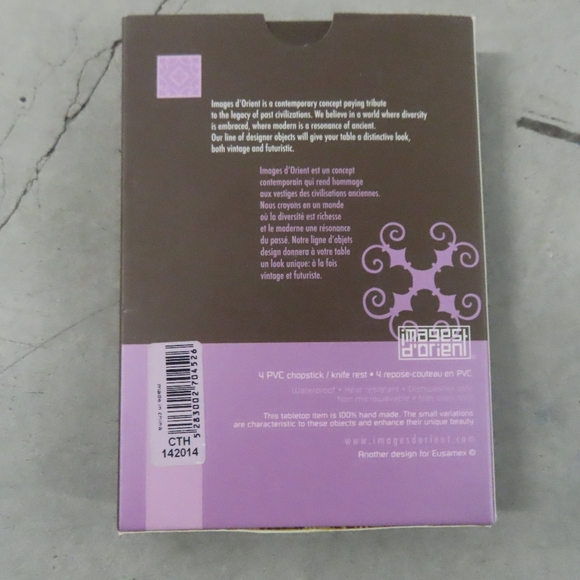 eusamex Images d'Orient chopstick/Knife Rest 4 piece mosaic white/black - Picture 2 of 2